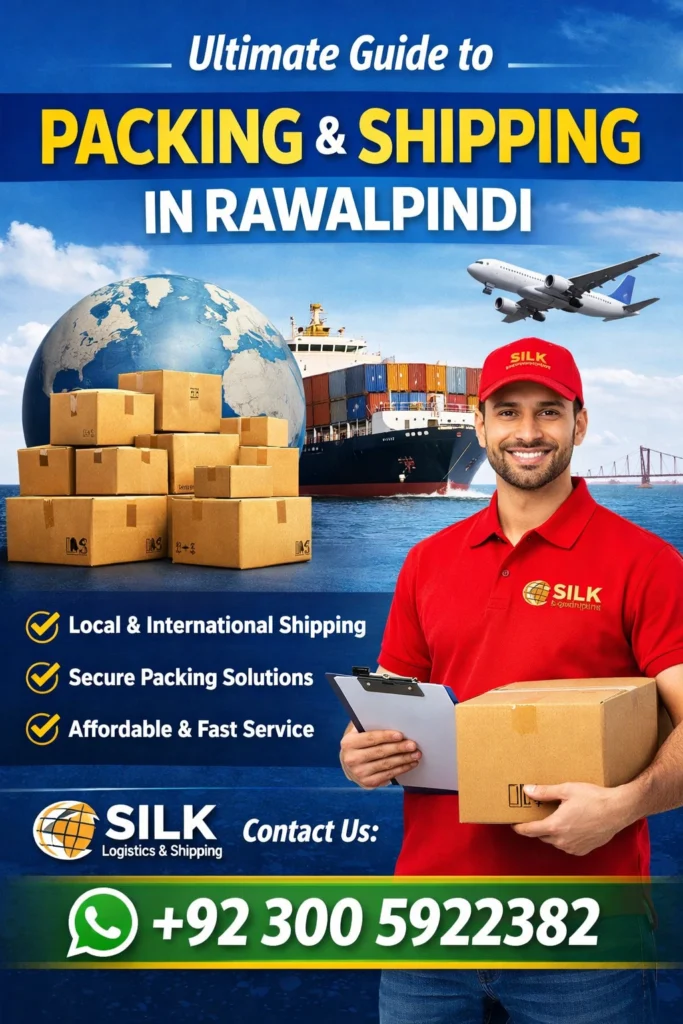 Packing & shipping in Rawalpindi by SILK Logistics & Shipping offering local and international delivery services – WhatsApp +923005922382