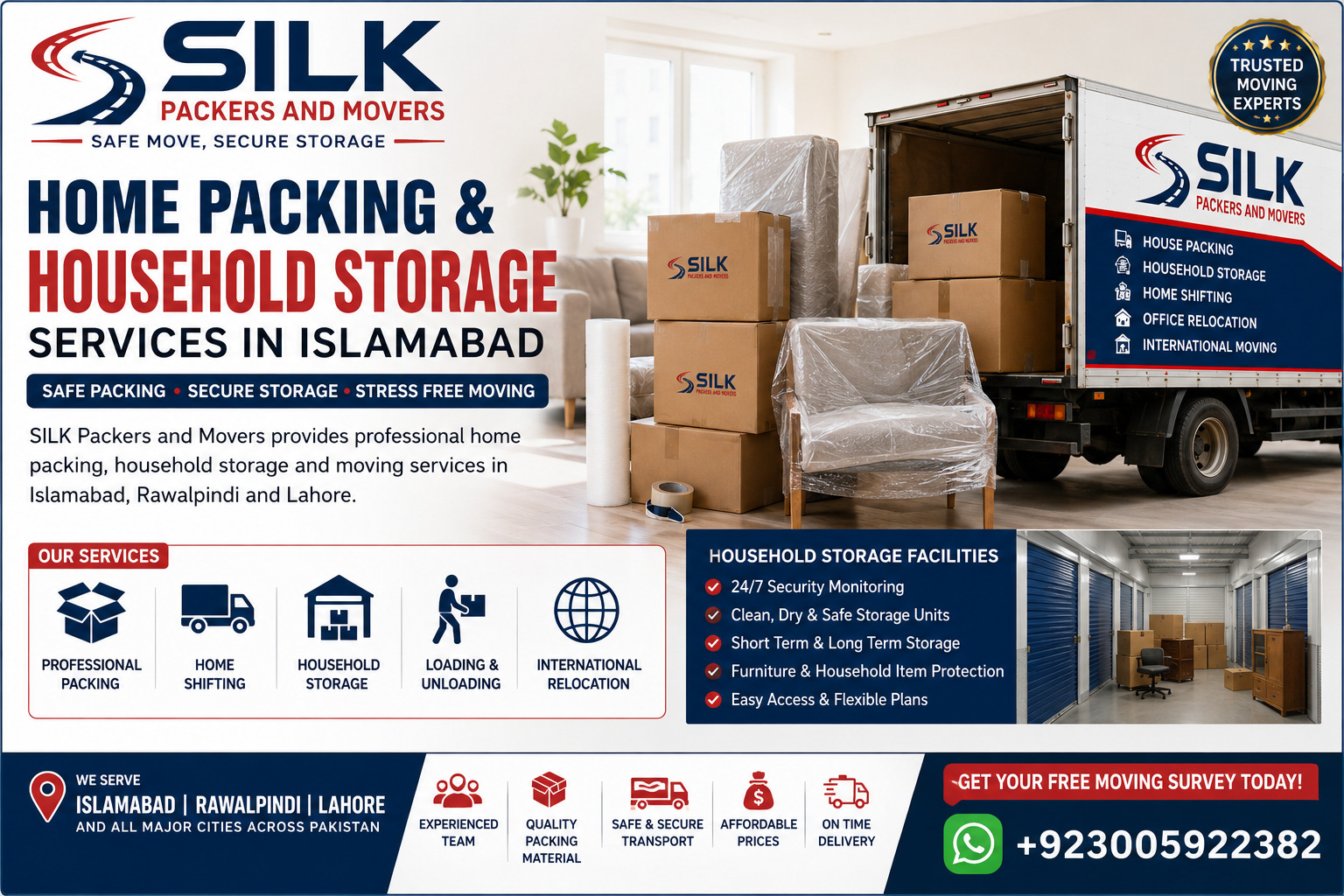 home packing and household goods storage services in Islamabad Rawalpindi Lahore